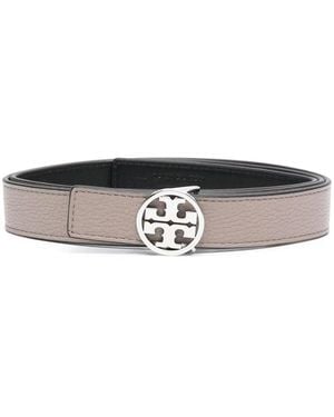 Tory Burch Miller Reversible Belt - Gray