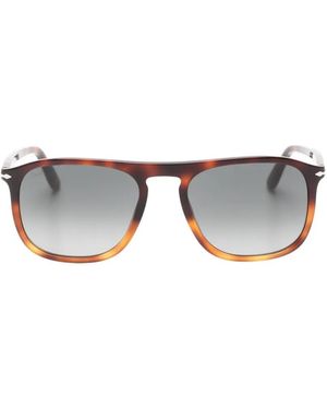 Persol Tortoiseshell-Effect Square-Frame Sunglasses - Grey
