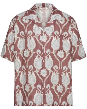 Valentino Garavani グラフィック リネンtシャツ - ピンク