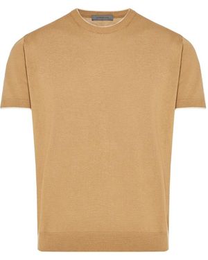 Corneliani リブ Tシャツ - ホワイト