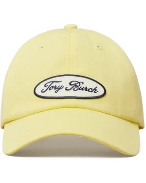 Tory Burch Logo-Patch Baseball Cap - Yellow