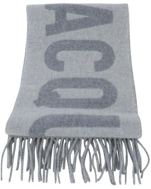 Jacquemus Logo fringed scarf - Gris