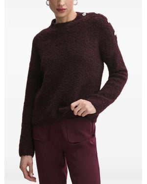 Morgan Mbulle Button Detail Knit Jumper - Purple