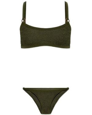 Hunza G Bikini Iris À Effet Froissé - Green