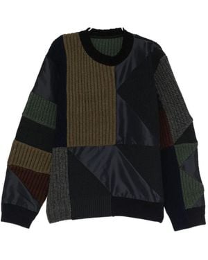 Sacai Saicai X A.P.C. Quilts Jumper - Black
