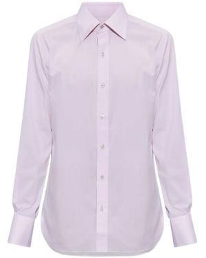 Tom Ford Tailored Long-Sleeve Shirt - Purple