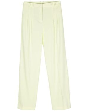 Patrizia Pepe Pleat-Detail Straight-Leg Trousers - Yellow