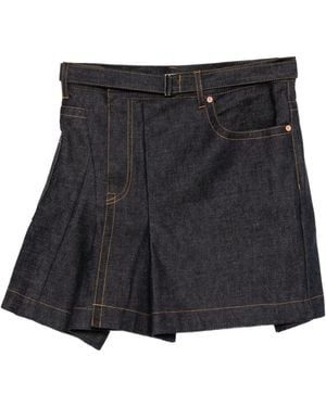 【新品未使用】sacai ブルー パネル デニム ミディアムスカート Sacai サカイ 24-07355 Denim Skirt デニム スカート インディゴブルー