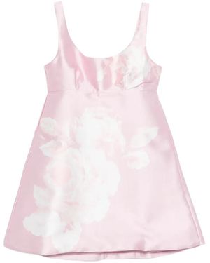 Marques'Almeida Printed Balloon Sleeve Dress - Pink