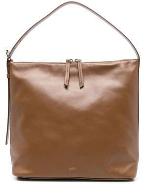 A.P.C. Leather Shoulder Bag - Brown