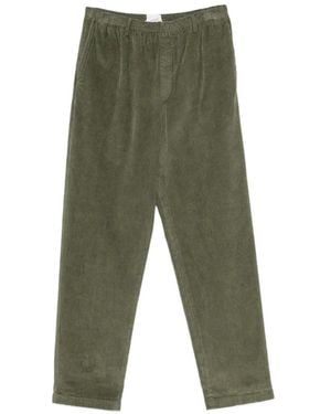 Cellar Door Alfred Corduroy-Texture Trousers - Green