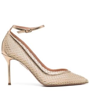 Aquazzura 90Mm Asha Court Shoes - Natural