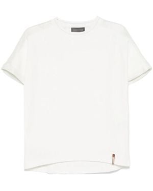 Lorena Antoniazzi Panelled Cotton-Blend Jersey T-Shirt - White