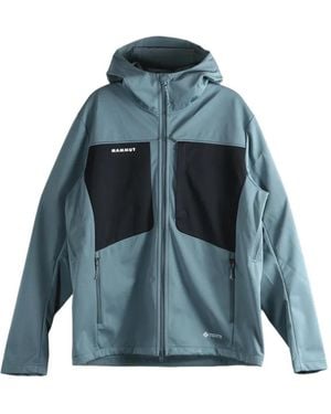 Mammut Paneled Hooded Jacket - Blue