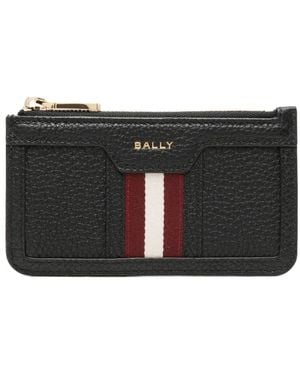 Bally Stripe zip-around cardholder - Negro