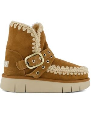 Mou Eskimo Bounce Stiefel Mit Schnalle - Braun