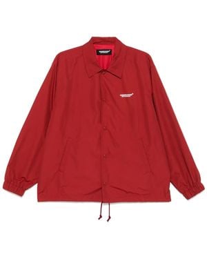 Undercover Leichte Jacke mit Logo-Print - Rot