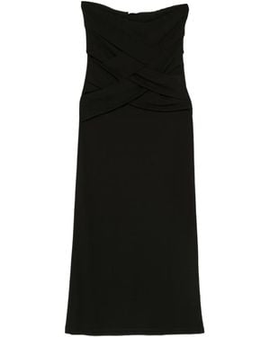 Nanushka Drape-Detail Maxi Skirt - Black