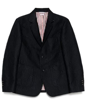 Thom Browne Single-Breasted Blazer - Blue