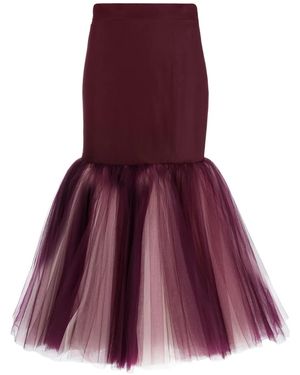 Moschino Fishtail Pencil Midi Skirt - Purple