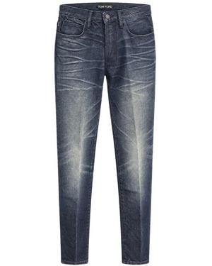 Tom Ford Mila Fit Stonewash Jeans - Blue