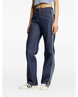 adidas Firebird Side-Stripe Jeans - Blue