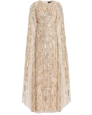 Jenny Packham Elio Maxi-Jurk Verfraaid Met Pailletten - Naturel