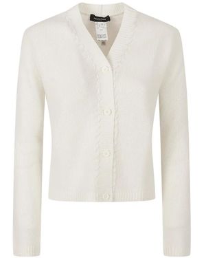 Fabiana Filippi Bead-Embellished V-Neck Cardigan - White