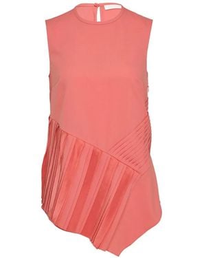 Club21 Pleated-Panel Blouse - Pink