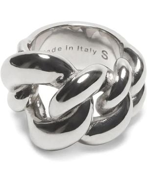 Acne Studios Chain-Link Ring - Gray