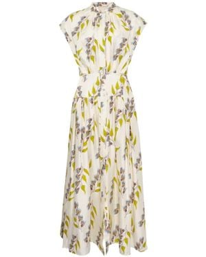 Ulla Johnson Vestido midi Lausanne con motivo floral - Metálico