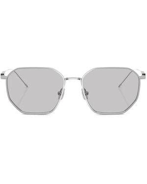 Brunello Cucinelli Geometric-Frame Sunglasses - White