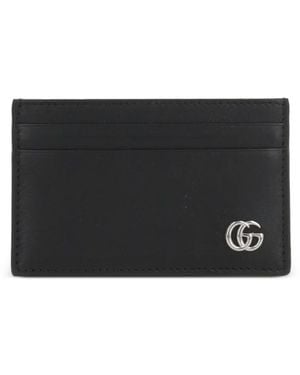 Gucci ダブルG カードケース, ブラック, レザー
