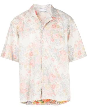 John Elliott Camisa Con Estampado Floral - Blanco