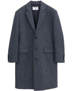 Filippa K Single-Breasted Relaxed Coat - Blue