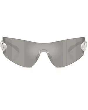 Versace Shield-Sonnenbrille Mit Medusa-Detail - Grau