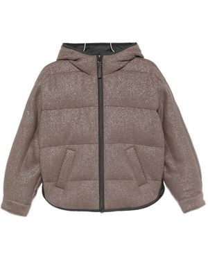 Brunello Cucinelli Quilted Lurex Jacket - Brown