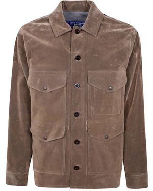 Junya Watanabe チェック シャツジャケット - ブラウン
