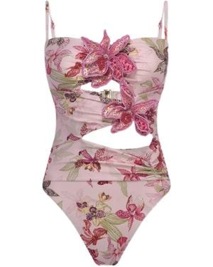 PATBO Orchid Bloom Cut-Out Swimsuit - Pink