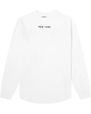 Palm Angels New York Logo-Print T-Shirt - White