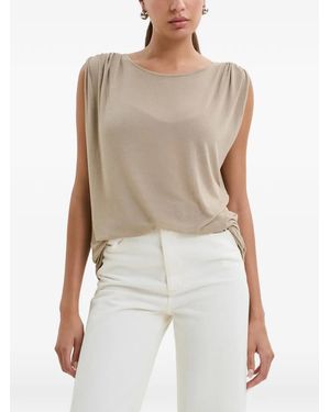 MARCELLA Greenwich Village Gathered Blouse - White