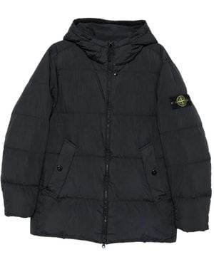 Stone Island Compass-Patch Quilted Jacket - Black