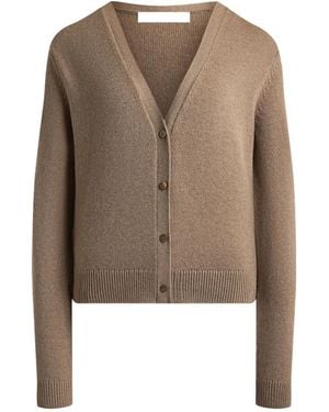 12 STOREEZ Buttoned Knitted Cardigan - Brown