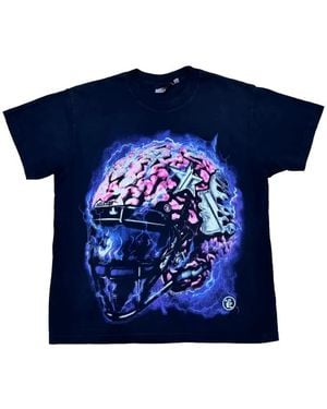 HELLSTAR Powe By The Star Graphic-Print T-Shirt - Blue
