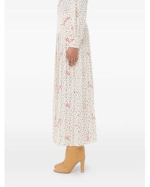 Valentino Garavani Plusdepois Bubble Print Crepe De Chine Skirt - White