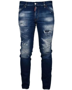 DSquared² Cool Guy Distressed-Detail Skinny Jeans - Blue