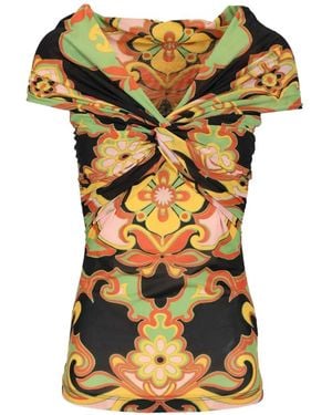Etro Top Con Hombros Descubiertos - Amarillo