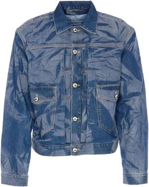 Vivienne Westwood Crinkled-Effect Denim Jacket - Blue