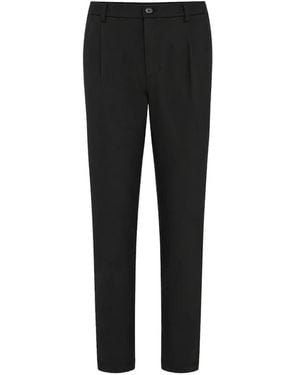 Paul & Shark Pantalon Chino Dynamic À Design Plissé - Black