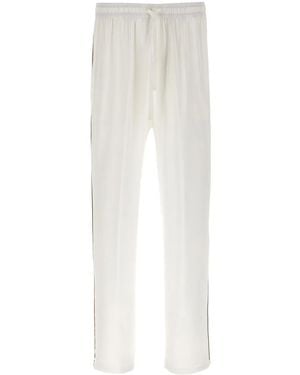 Dolce & Gabbana Silk Trousers - White